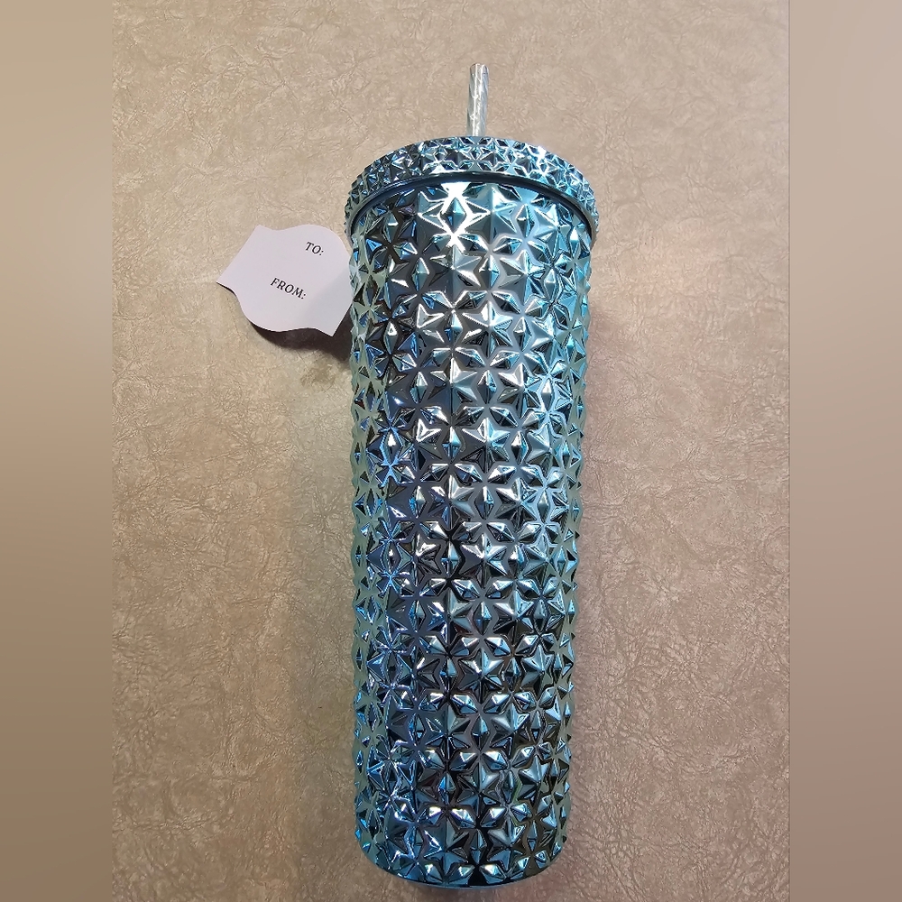 Green Shiney Tumbler with Straw